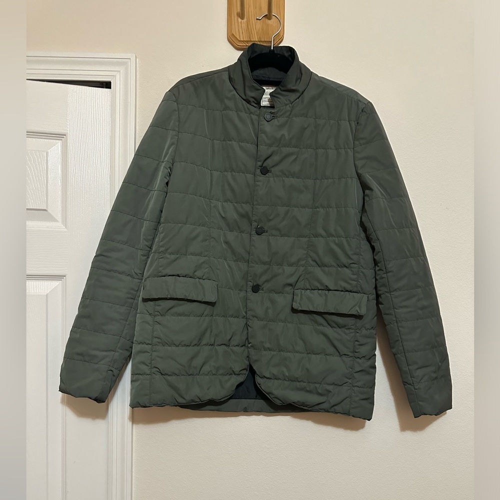 Men's Quilted Lightweight Jacket - Olive Green